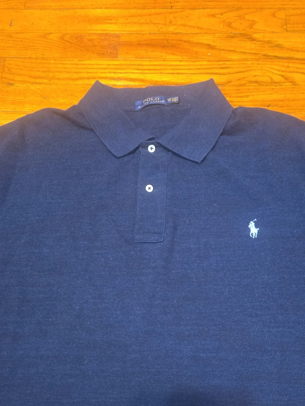 Polo Ralph Lauren Men's Big/Tall Heather Navy Blue 3XB Short Sleeve Polo